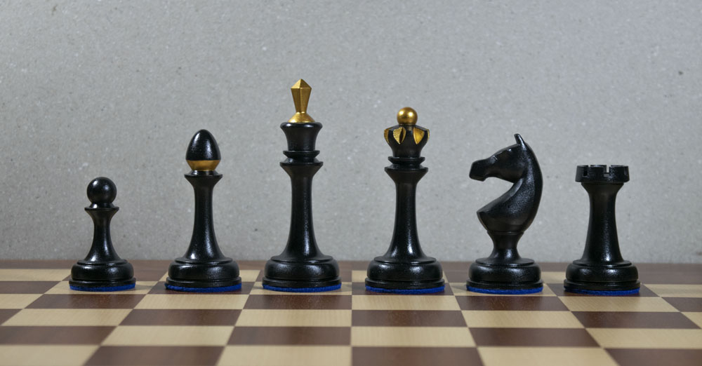 Kyiv set in gloss black resin